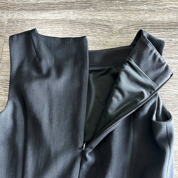 EUC MM Lafleur The Ryann Dress Jet Twill Sheath Dress Jet Black  Size 4 - Picture 8 of 13